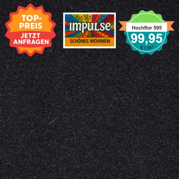 Girloon Hochflor 595 – gewebter Teppichboden in 2 m Breite mit dichter Florstruktur